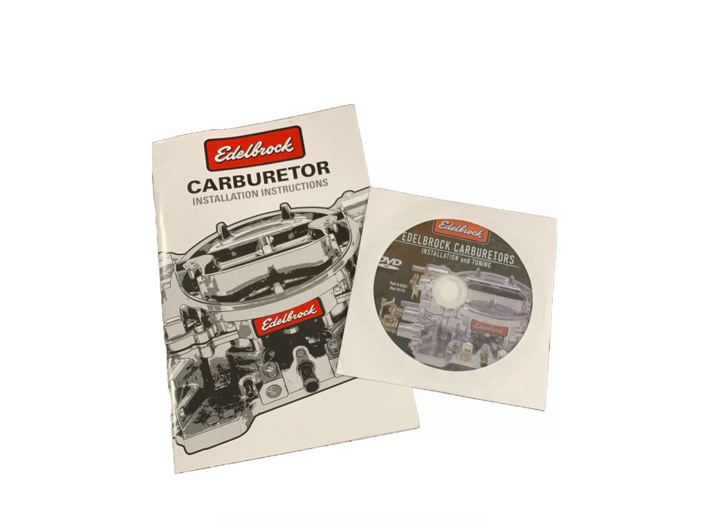 Edelbrock Instruction Book and DVD Allstate Carburetor